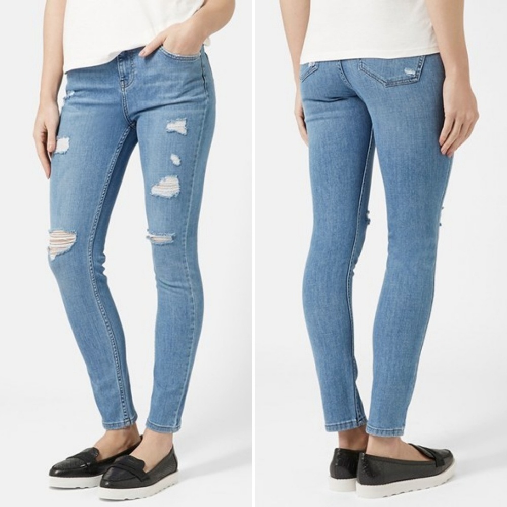 Topshop Moto High Rise Ripped Skinny Jeans